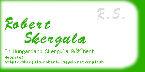 robert skergula business card